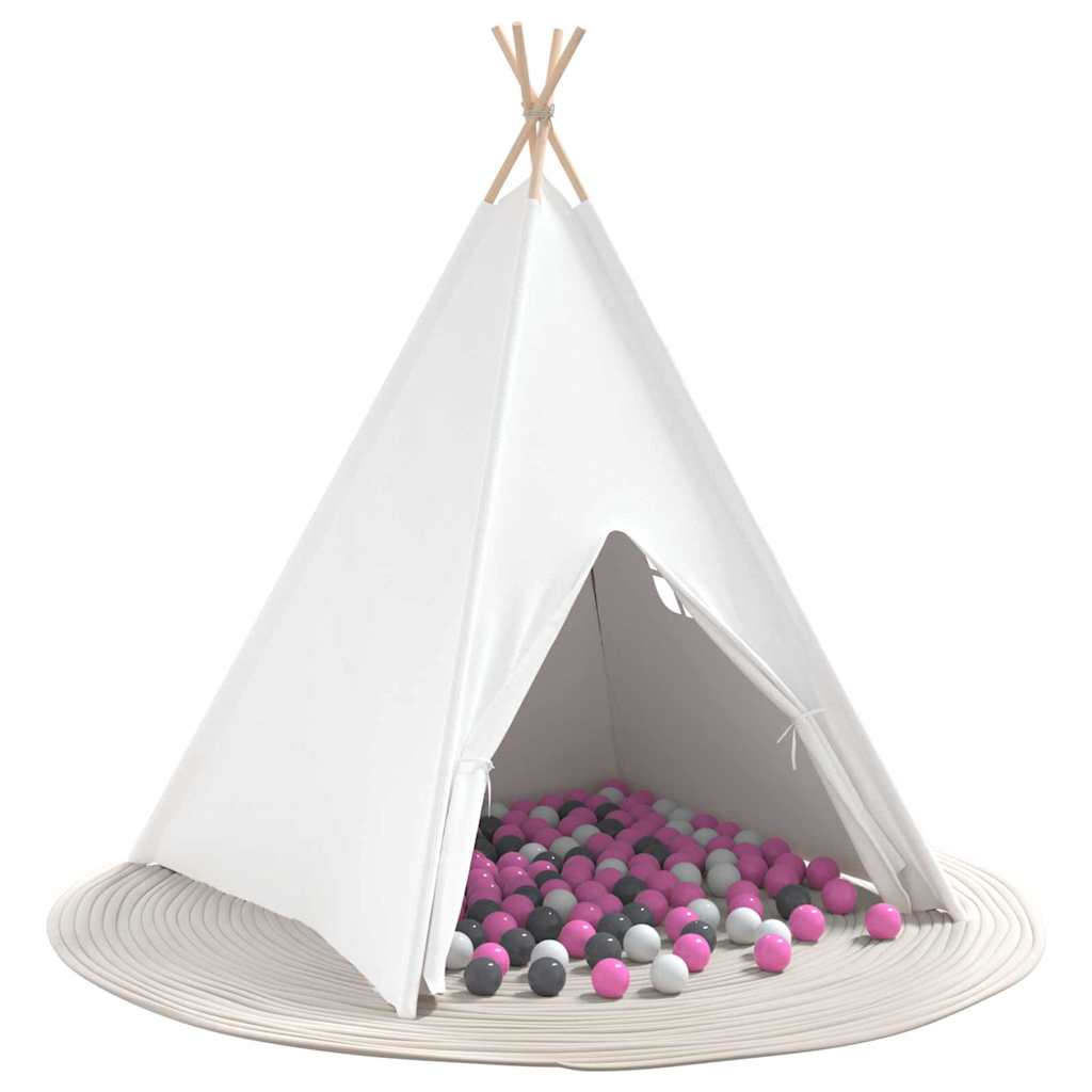 Teepee Telt Hvid 120 x 120 x 150 cm Stof og Plast