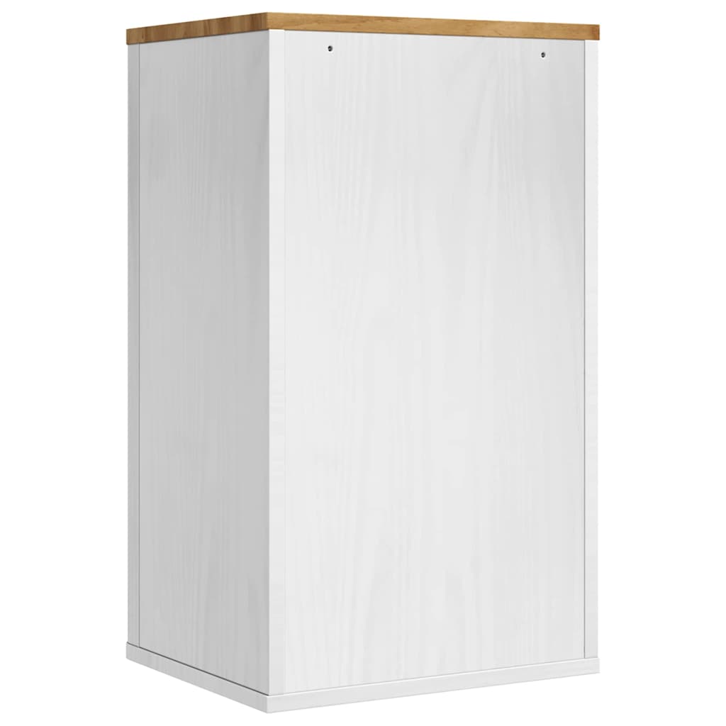 Badeværelsesvægskab FLORO Hvid 35 x 30 x 60 cm Massivt fyrretræ