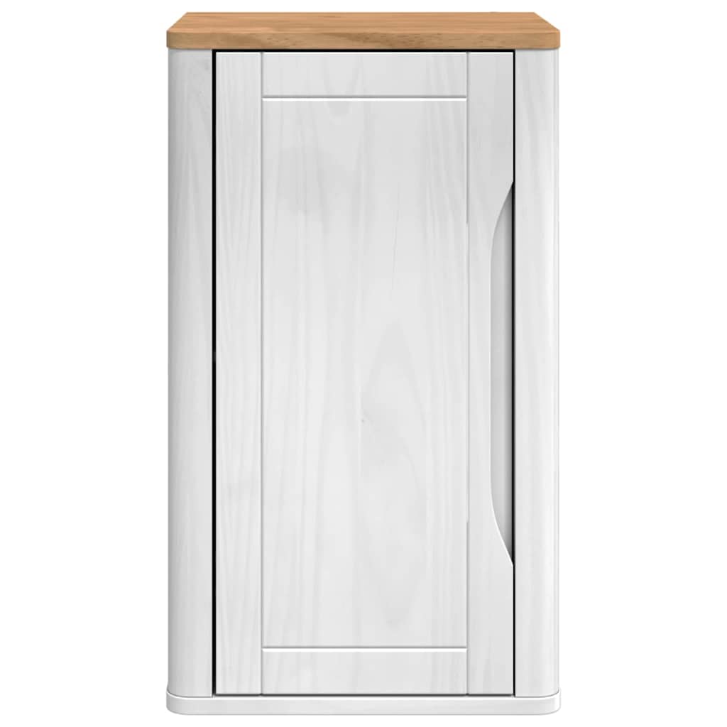 Badeværelsesvægskab FLORO Hvid 35 x 30 x 60 cm Massivt fyrretræ
