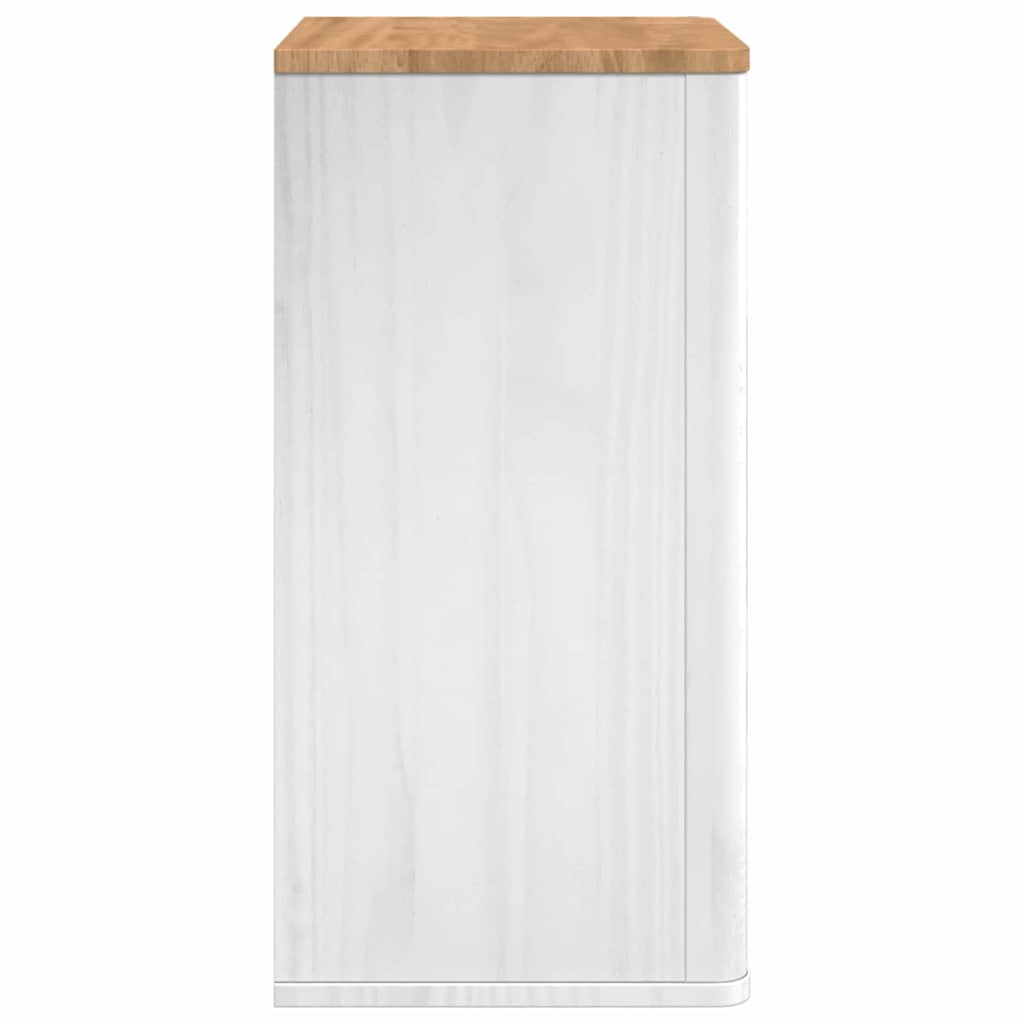 Badeværelsesvægskab FLORO Hvid 35 x 30 x 60 cm Massivt fyrretræ
