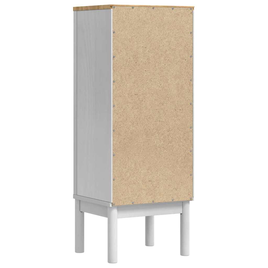 Badeværelsesskab FLORO Hvid 35 x 30 x 90 cm Massivt fyrretræ