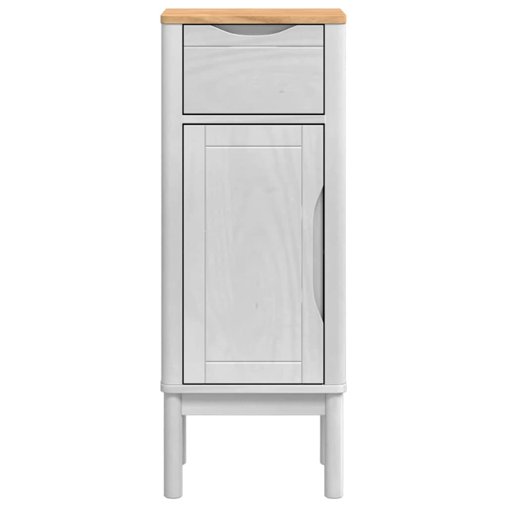 Badeværelsesskab FLORO Hvid 35 x 30 x 90 cm Massivt fyrretræ