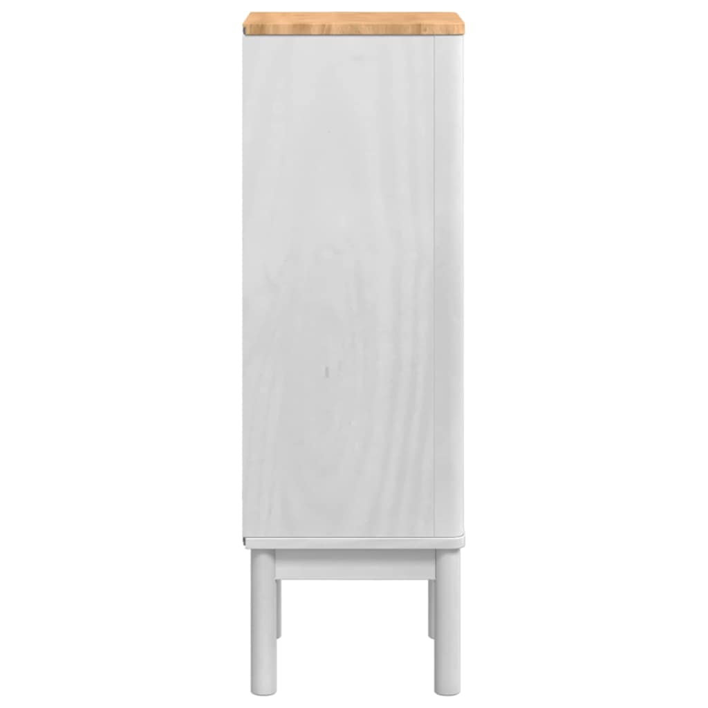 Badeværelsesskab FLORO Hvid 35 x 30 x 90 cm Massivt fyrretræ
