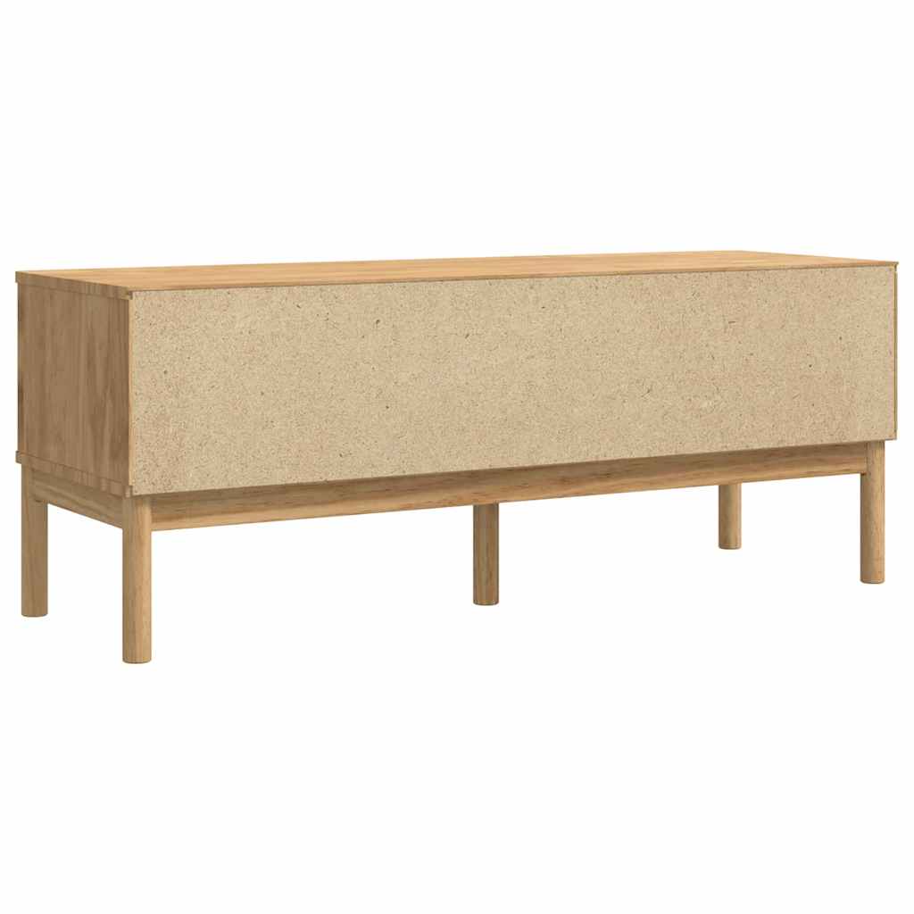 Garderobebænk FLORO Voks brun 115 x 40 x 45 cm Massivt fyrretræ
