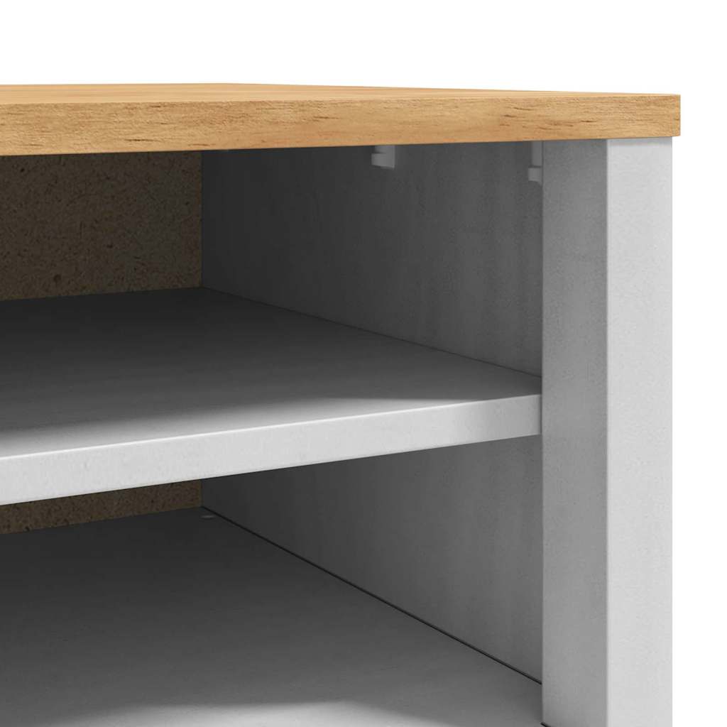 Garderobebænk FLORO Hvid 115 x 40 x 45 cm Massivt fyrretræ