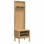 Gangskab FLORO Voks brun 50 x 40 x 158 cm Massivt fyrretræ