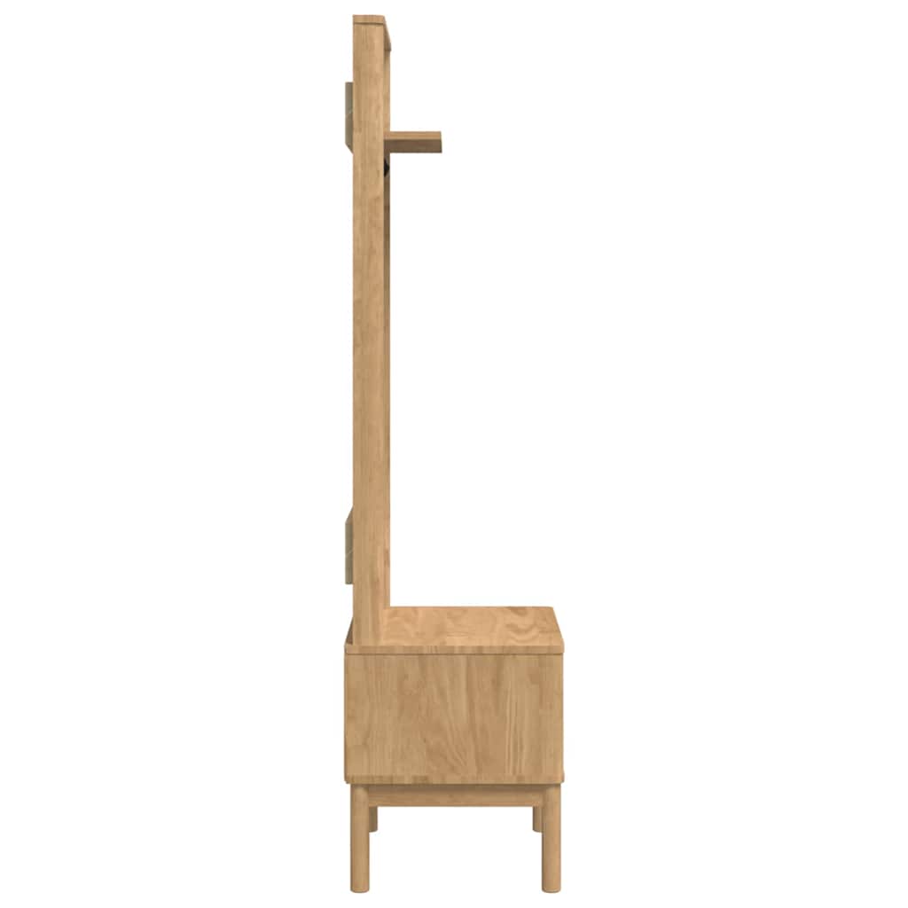 Gangskab FLORO Voks brun 50 x 40 x 158 cm Massivt fyrretræ