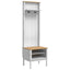 Gangskab FLORO Hvid 50 x 40 x 158 cm Massivt fyrretræ