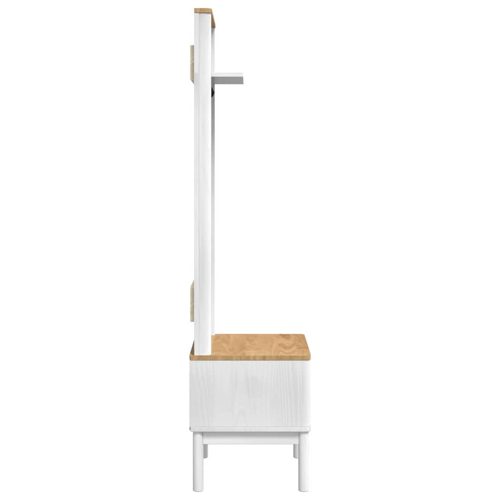 Gangskab FLORO Hvid 50 x 40 x 158 cm Massivt fyrretræ