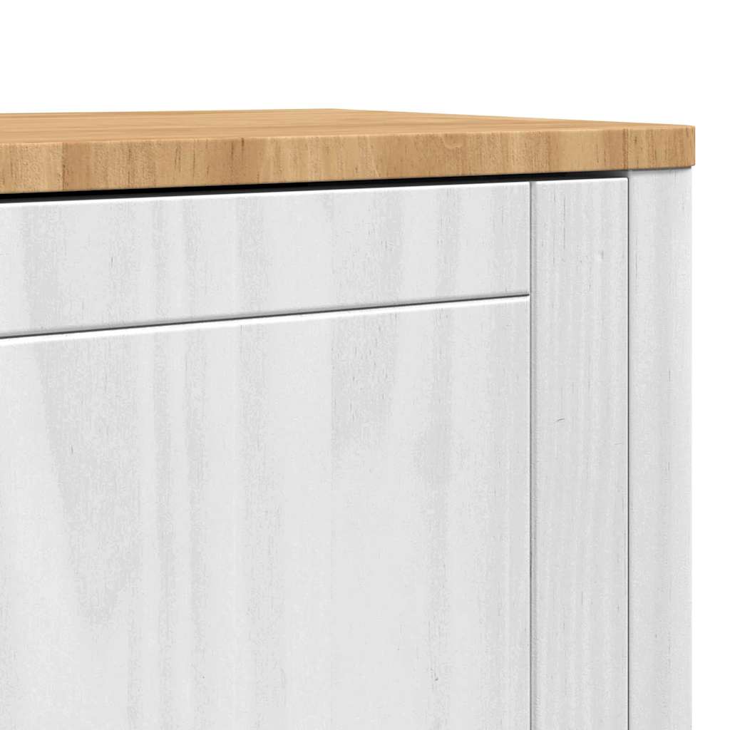 Sideboard FLORO Hvid 70 x 30 x 70,5 cm Massivt fyrretræ