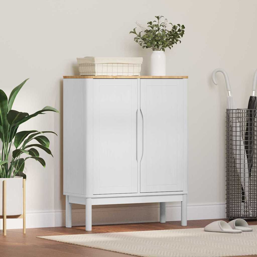 Sideboard FLORO Hvid 70 x 30 x 70,5 cm Massivt fyrretræ