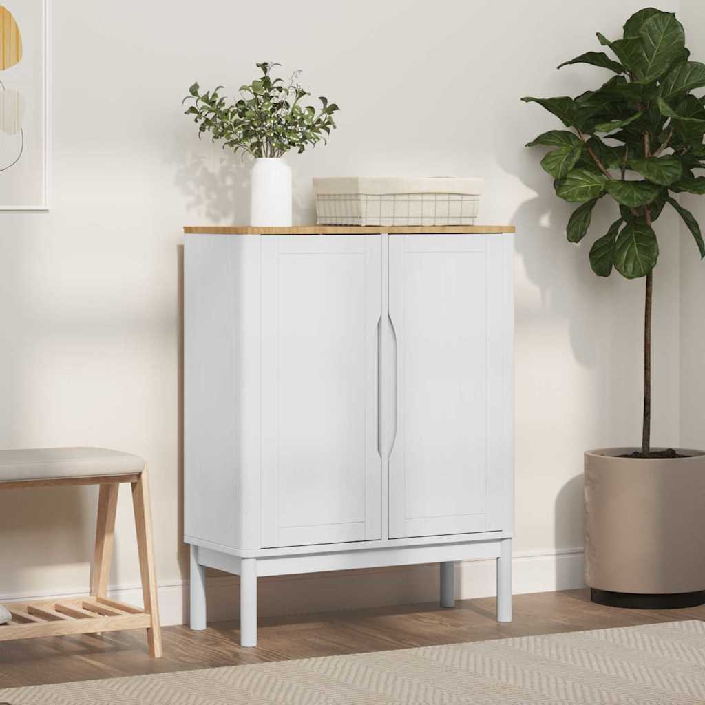 Sideboard FLORO Hvid 70 x 30 x 70,5 cm Massivt fyrretræ