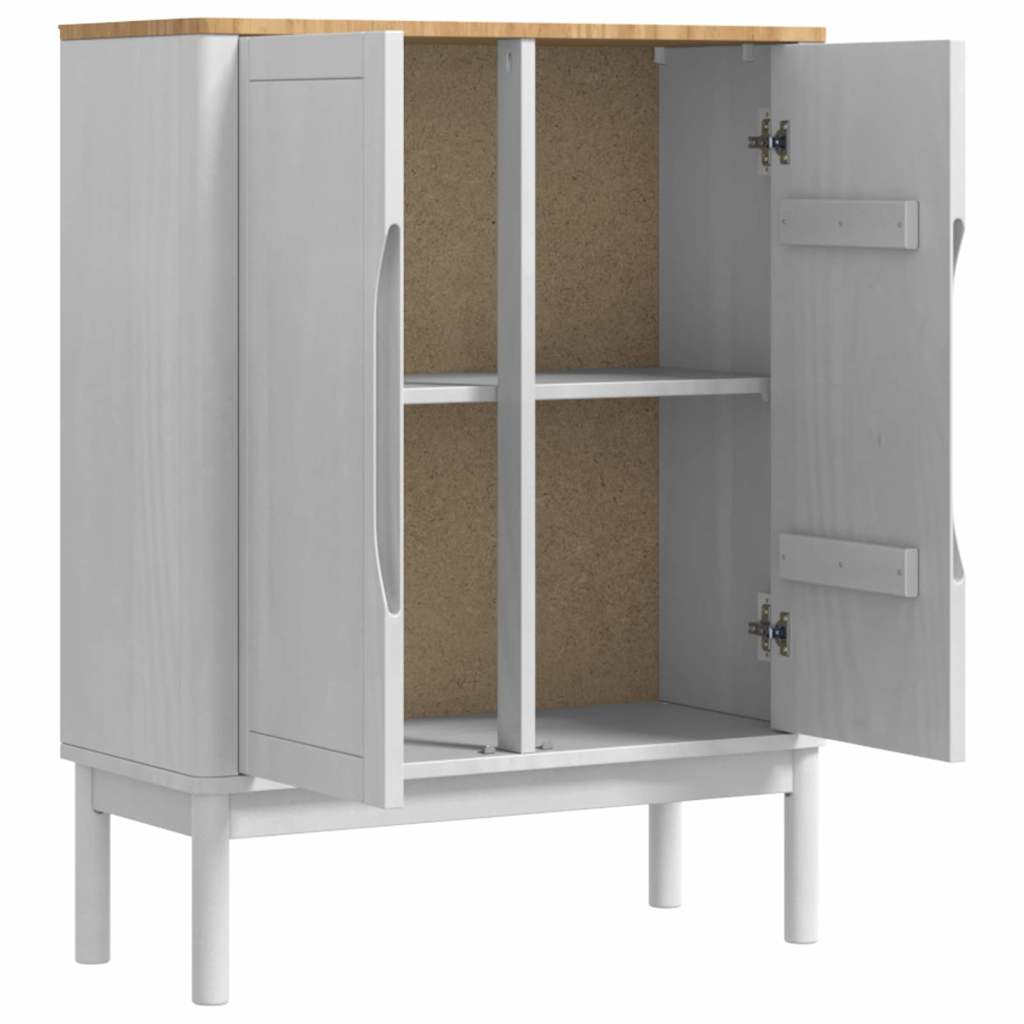 Sideboard FLORO Hvid 70 x 30 x 70,5 cm Massivt fyrretræ