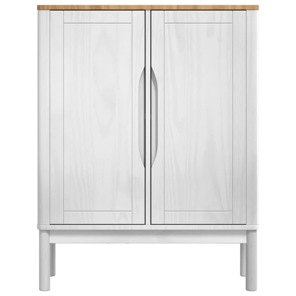 Sideboard FLORO Hvid 70 x 30 x 70,5 cm Massivt fyrretræ