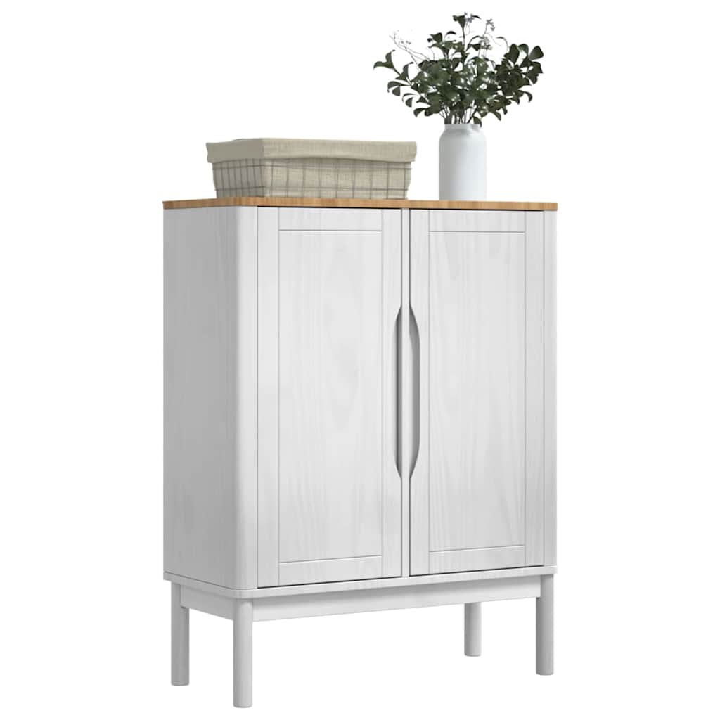 Sideboard FLORO Hvid 70 x 30 x 70,5 cm Massivt fyrretræ
