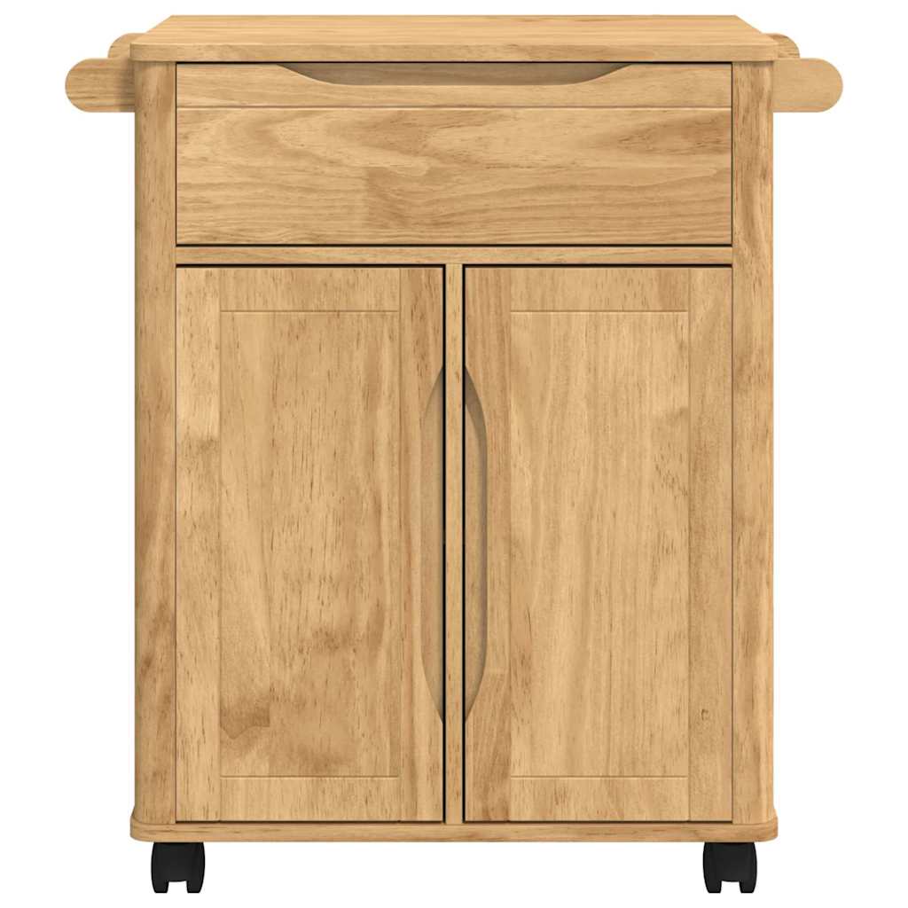 Køkkenvogn FLORO Voks brun 72,5 x 45 x 80 cm Massivt fyrretræ