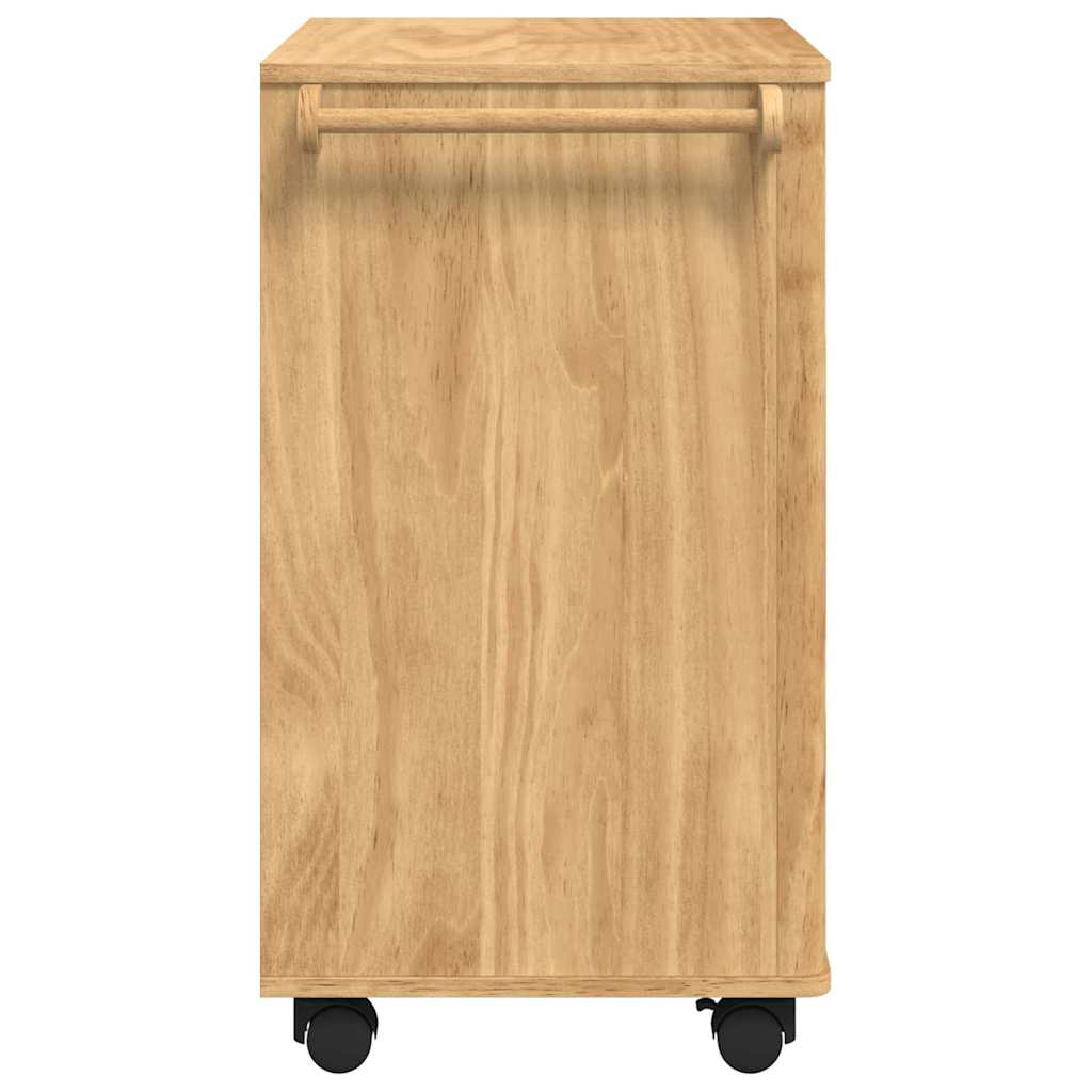 Køkkenvogn FLORO Voks brun 72,5 x 45 x 80 cm Massivt fyrretræ