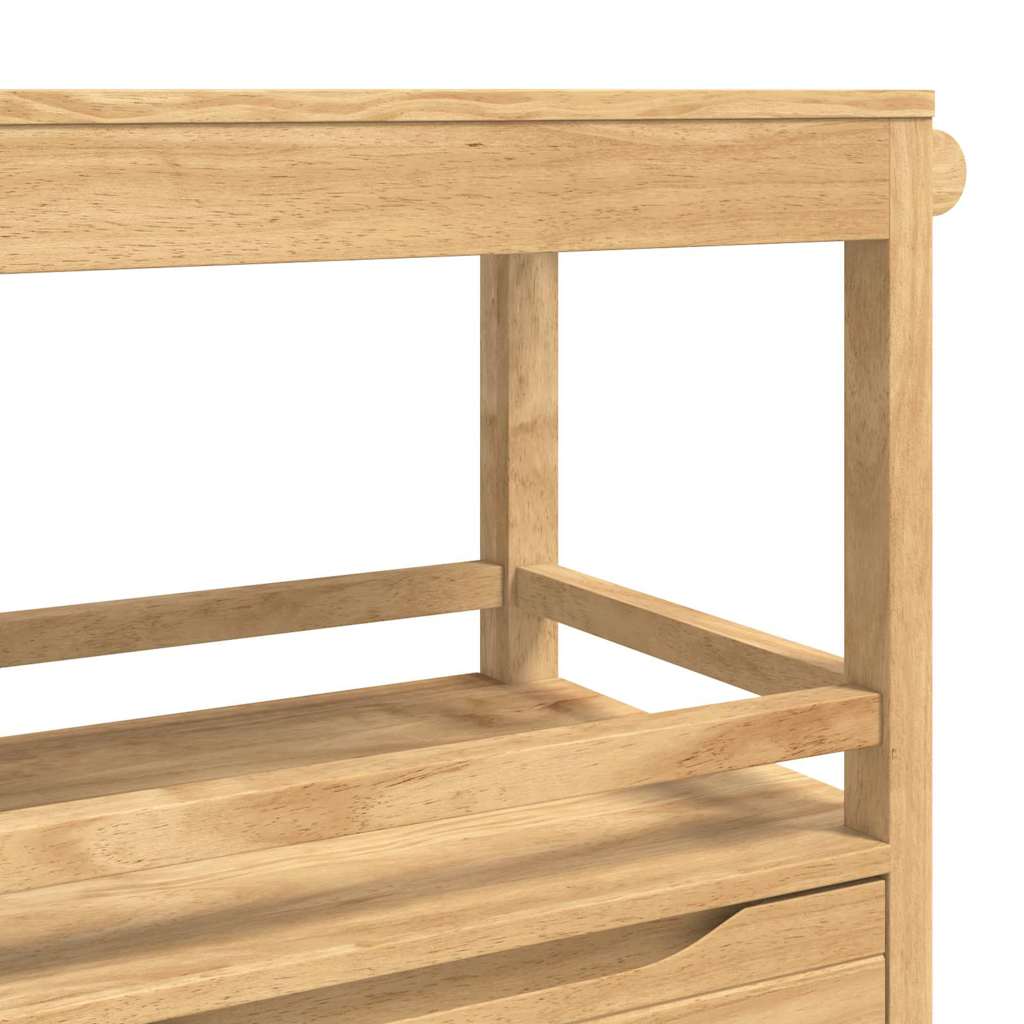 Køkkenvogn FLORO Voks brun 72,5 x 45 x 80 cm Massivt fyrretræ