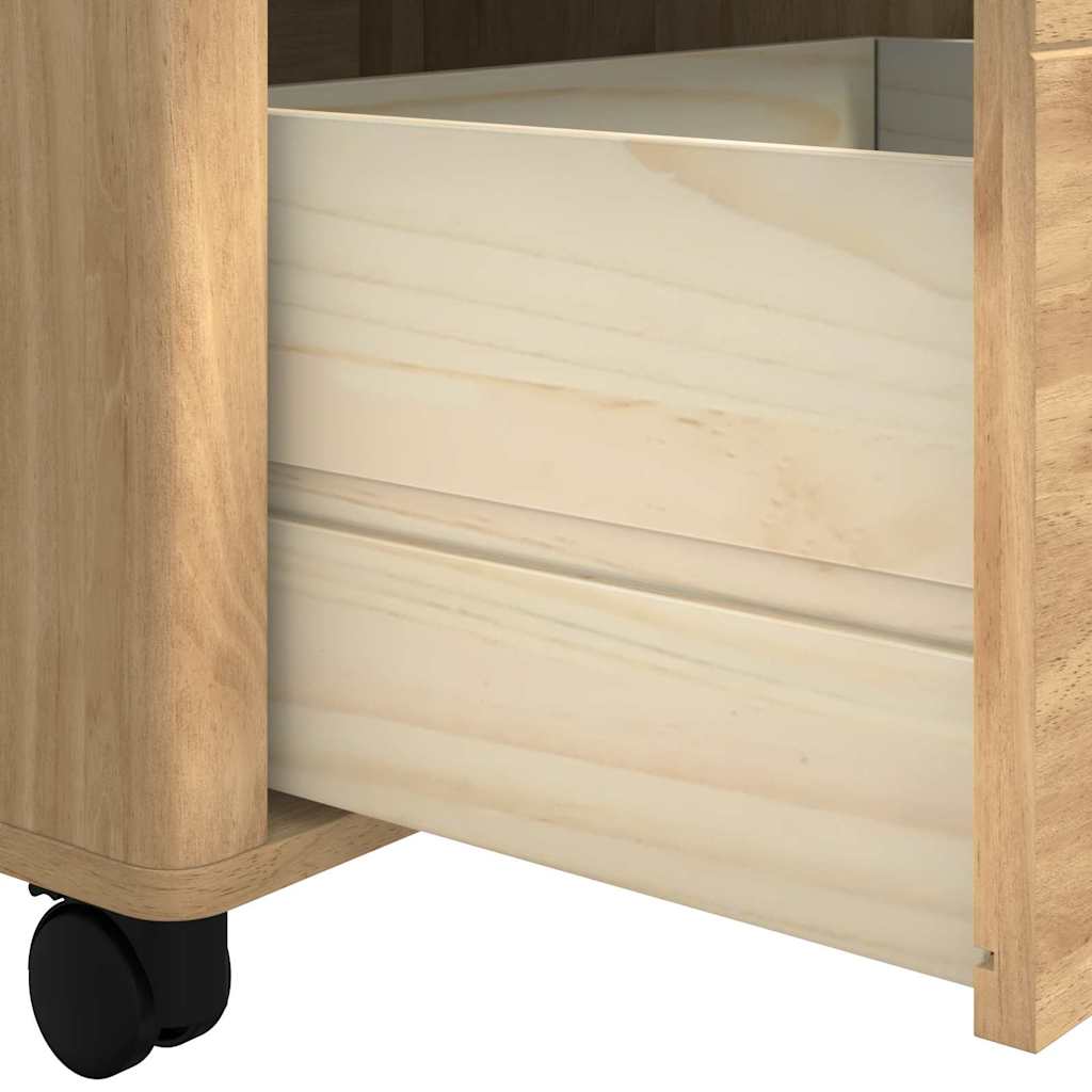 Køkkenvogn FLORO Voks brun 72,5 x 45 x 80 cm Massivt fyrretræ