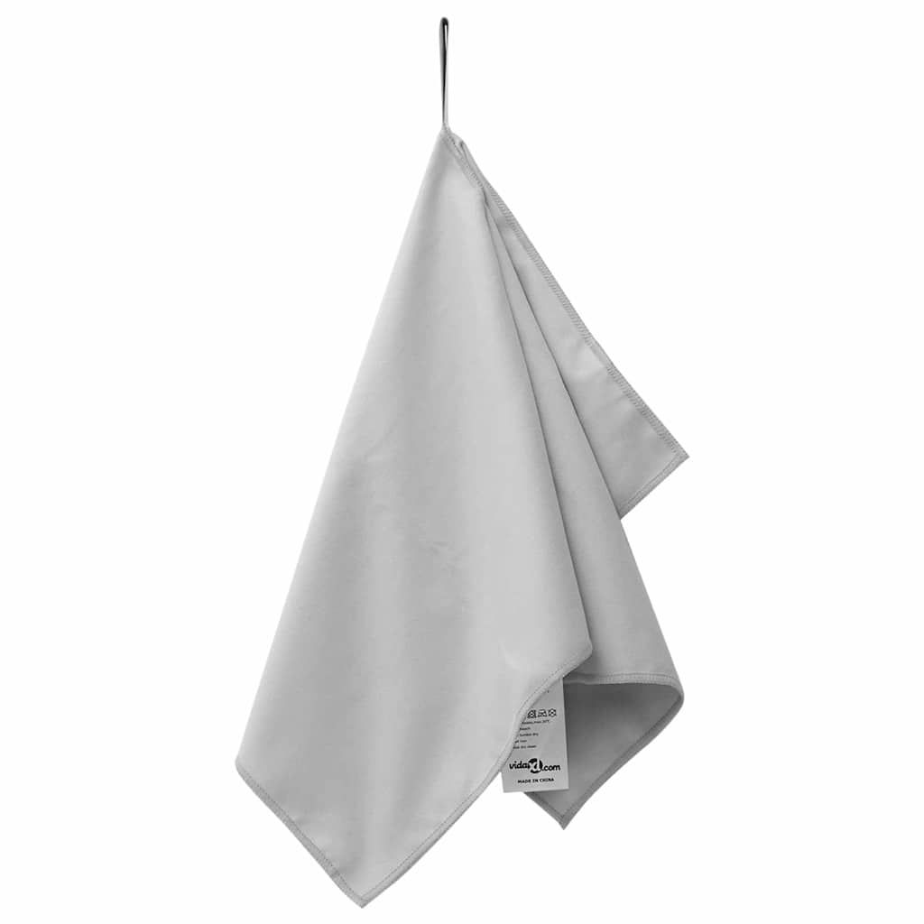 Sportshåndklæder 2 stk. Grå 50 x 30 cm Polyester og polyamid