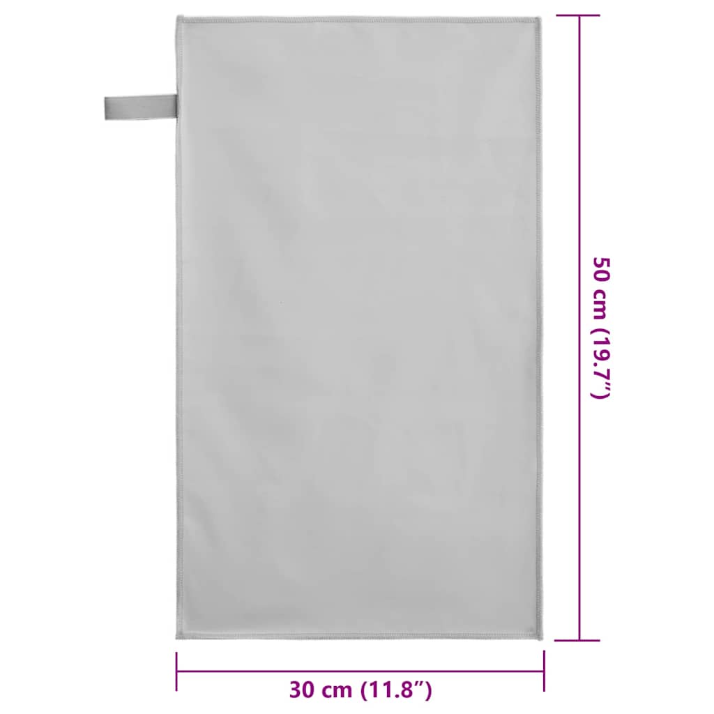 Sportshåndklæder 2 stk. Grå 50 x 30 cm Polyester og polyamid