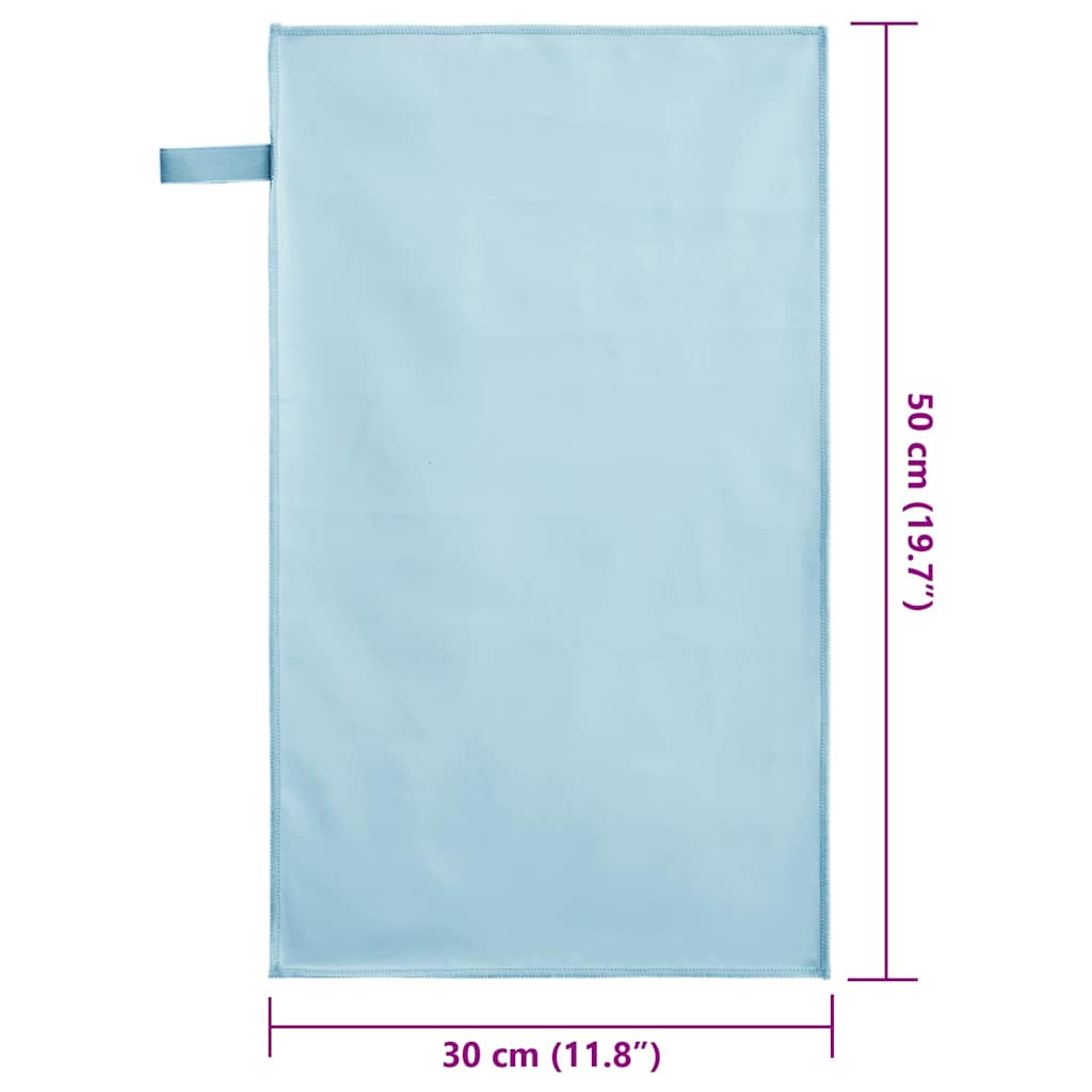 Sportshåndklæder 2 stk. Blå 50 x 30 cm Polyester og polyamid