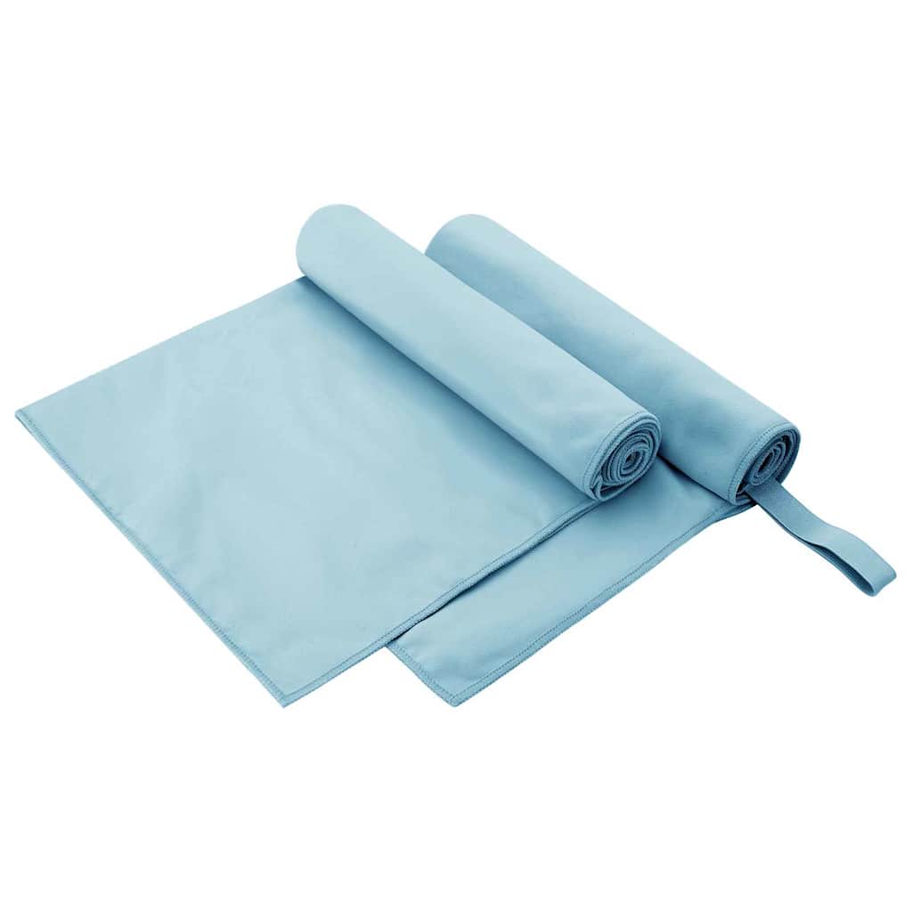 Sportshåndklæder 2 stk. Blå 100 x 50 cm Polyester og polyamid
