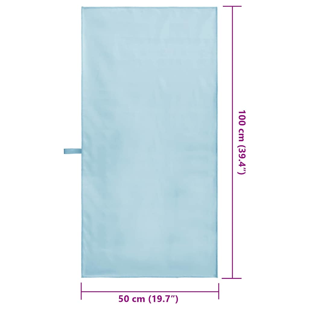 Sportshåndklæder 2 stk. Blå 100 x 50 cm Polyester og polyamid