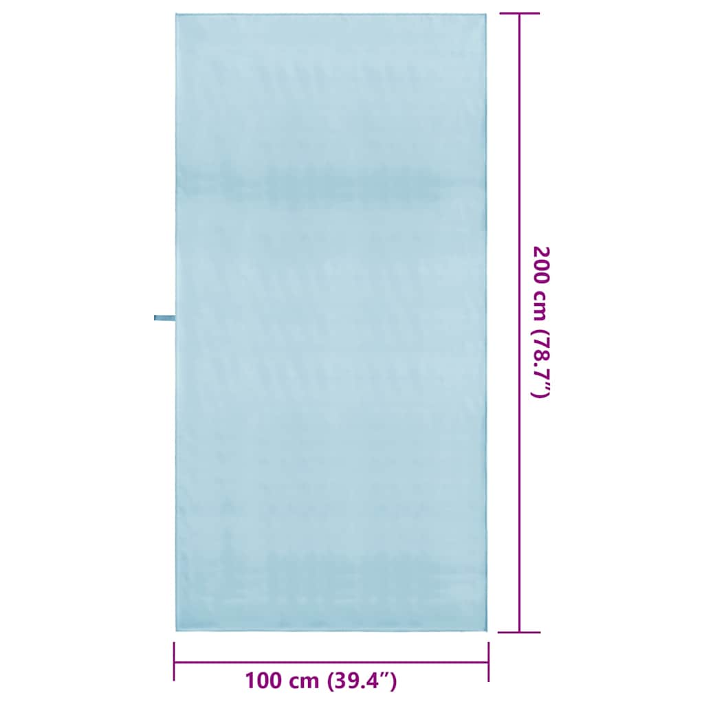 Sportshåndklæder 2 stk. Blå 200 x 100 cm Polyester og polyamid