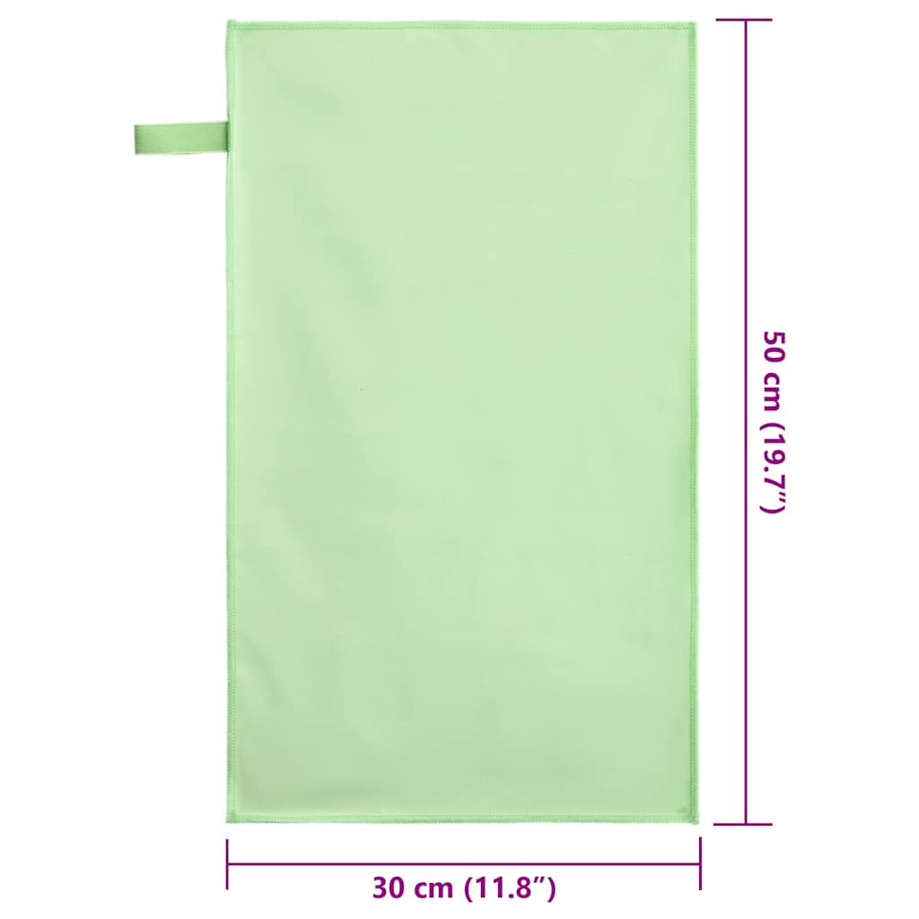 Sportshåndklæder 2 stk. Grøn 50 x 30 cm Polyester og polyamid