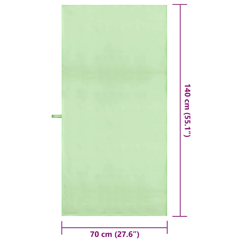 Sportshåndklæder 2 stk. Grøn 140 x 70 cm Polyester og polyamid