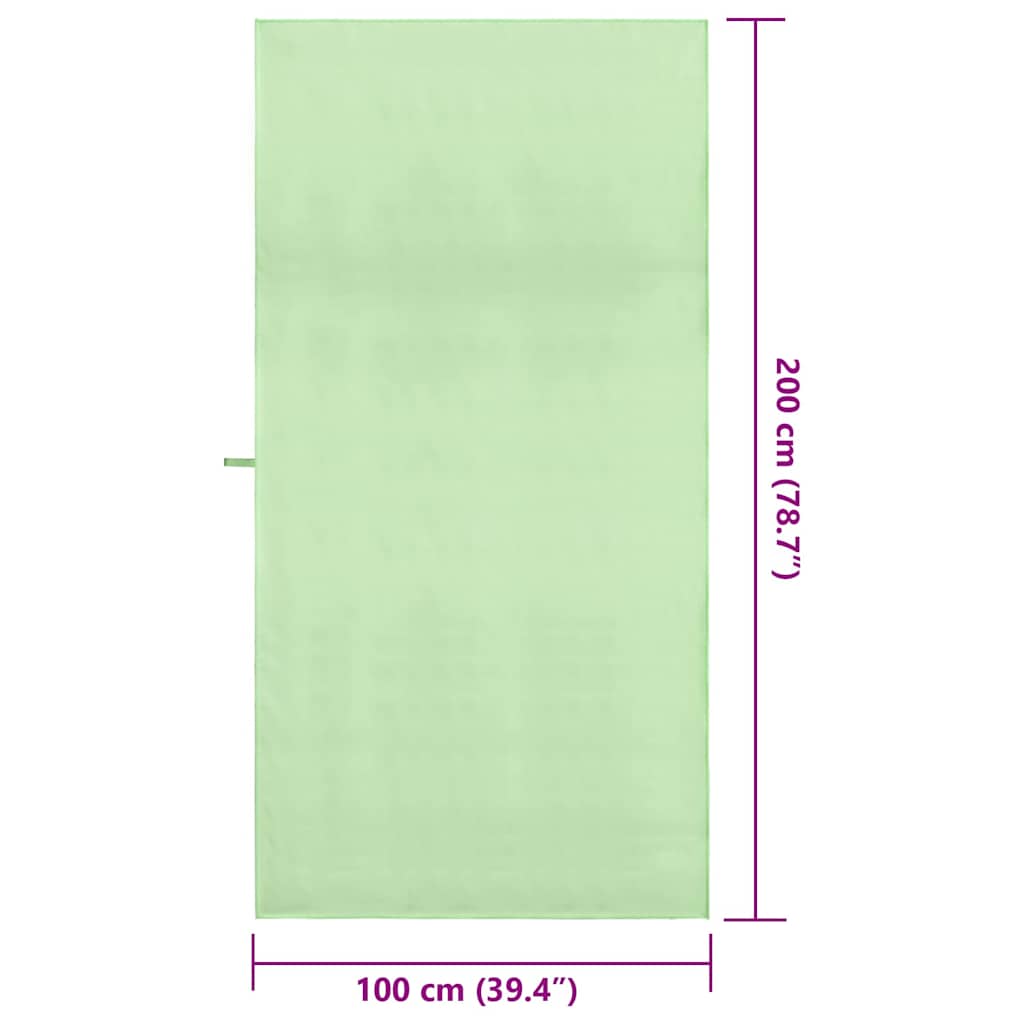 Sportshåndklæder 2 stk. Grøn 200 x 100 cm Polyester og polyamid