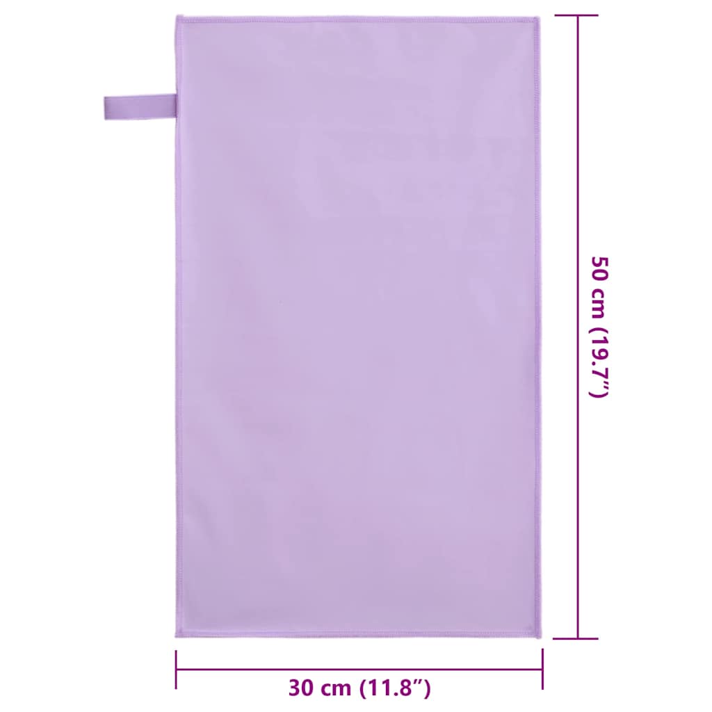 Sportshåndklæder 2 stk. Lilla 50 x 30 cm Polyester og polyamid