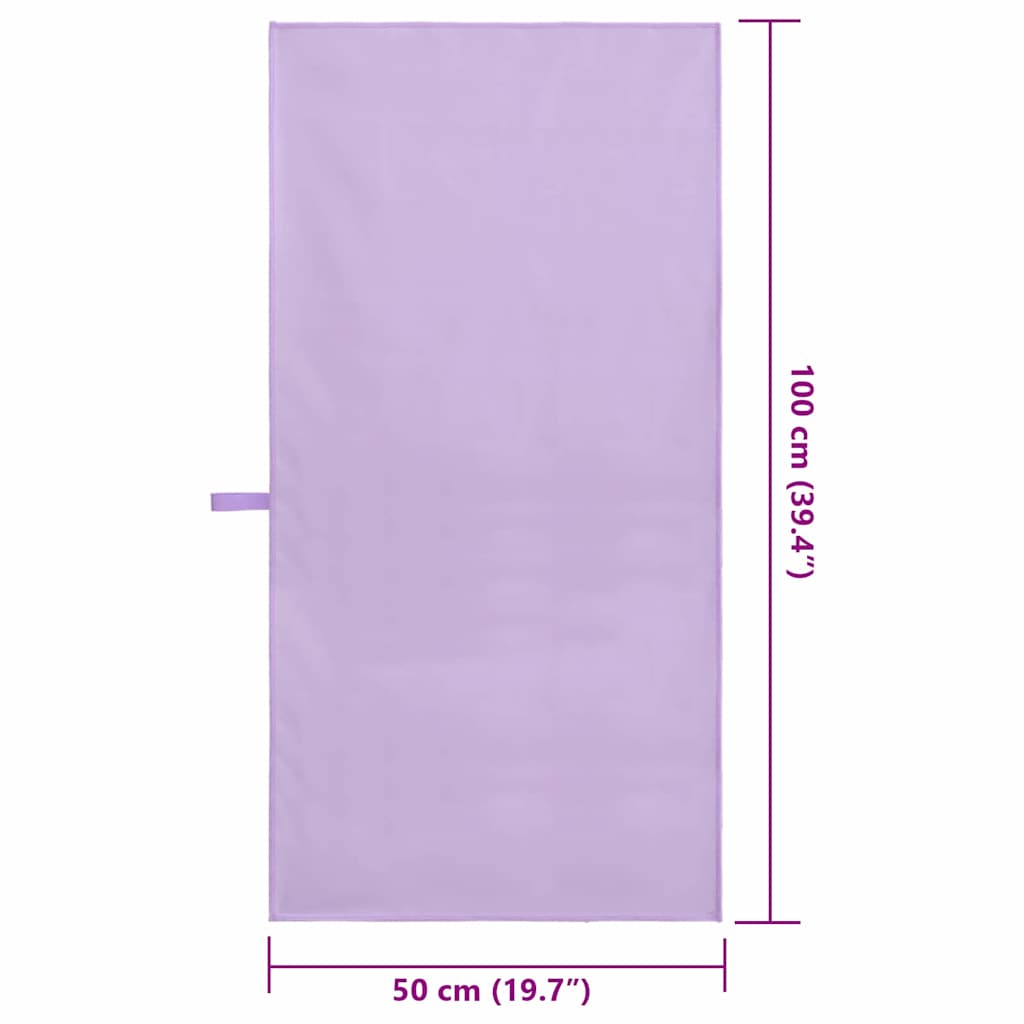 Sportshåndklæder 2 stk. Lilla 100 x 50 cm Polyester og polyamid