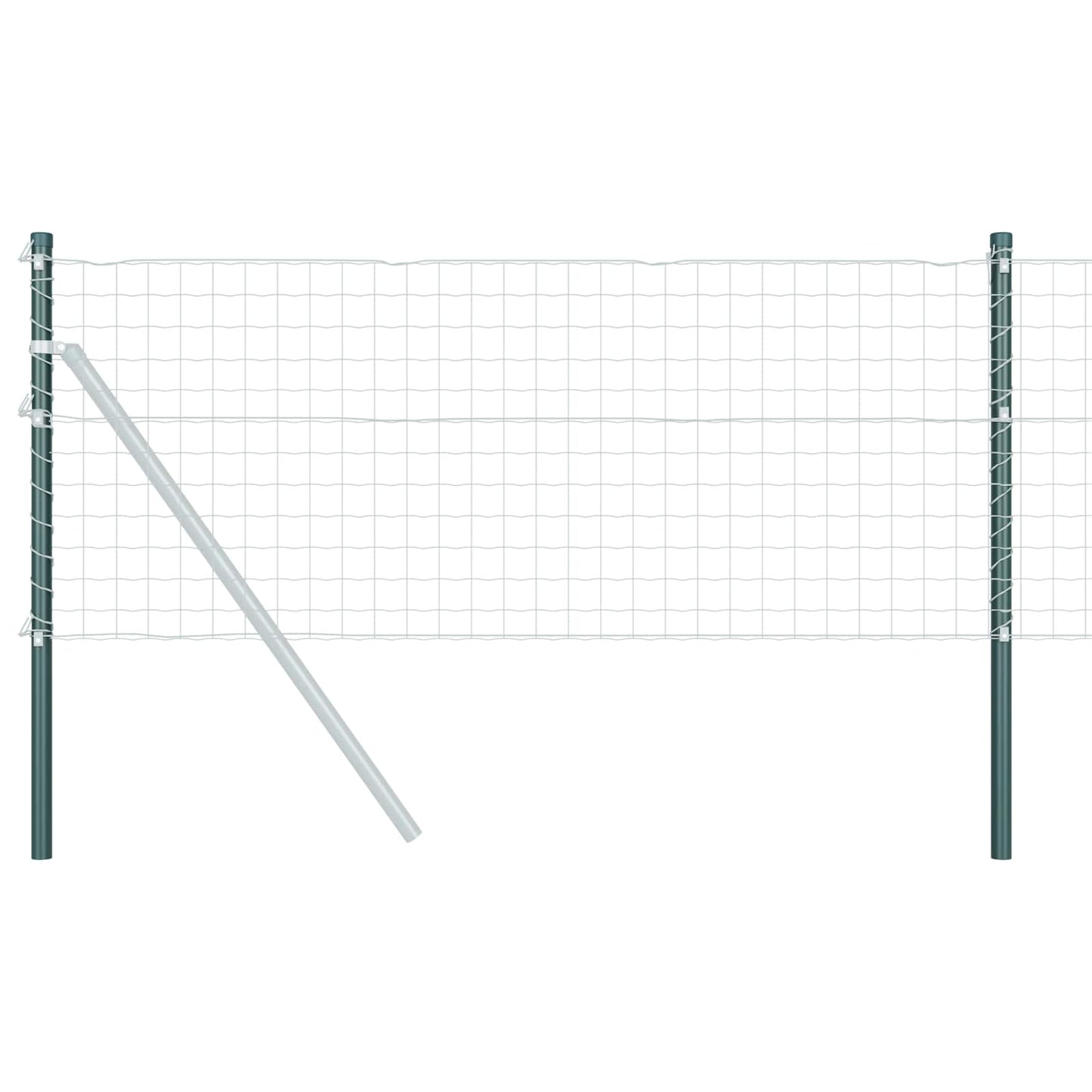 Zaunpfosten 2 stk. Grøn 70 cm Pulverlakeret Stål