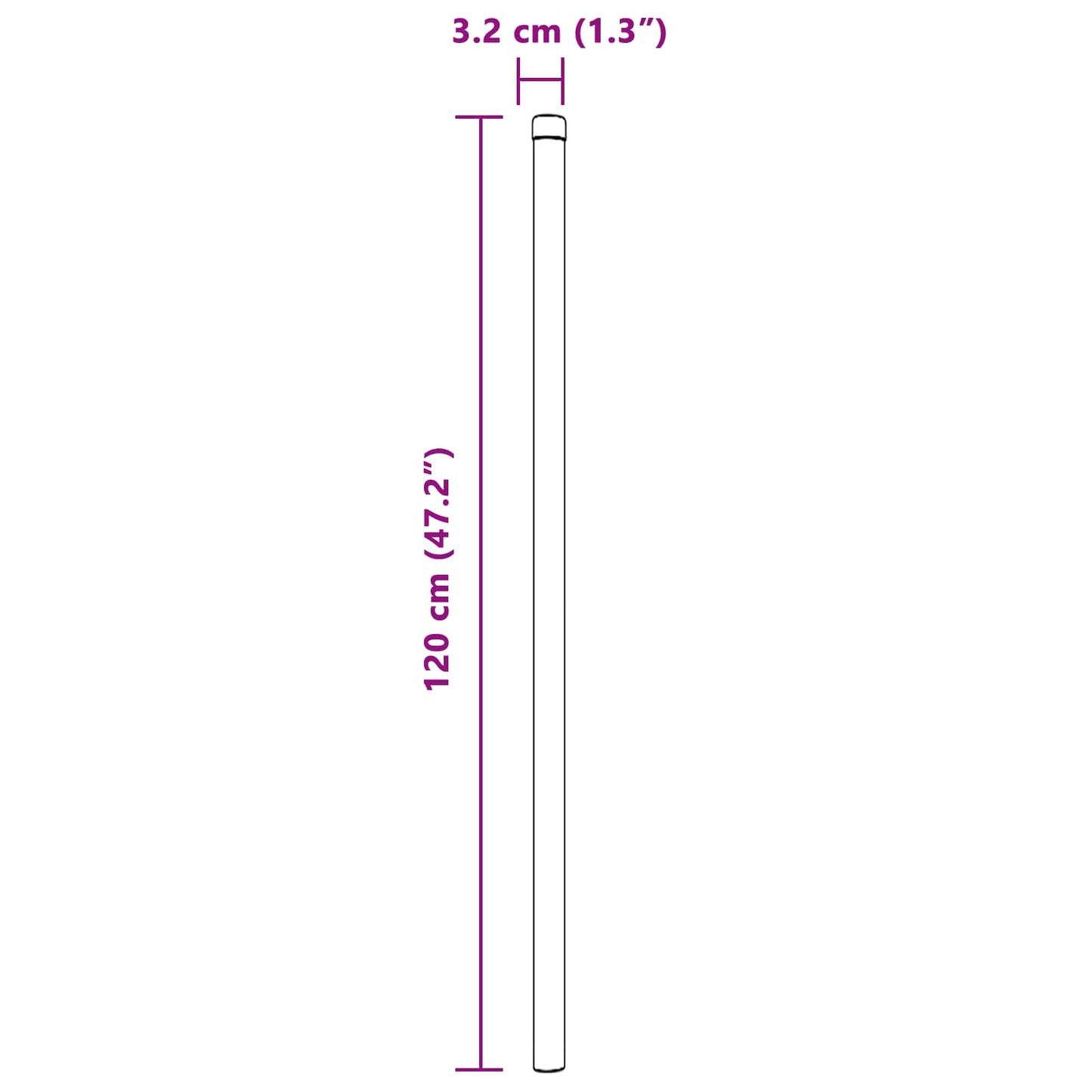 Zaunpfosten 2 stk. Sølv 120 cm Pulverlakeret Stål