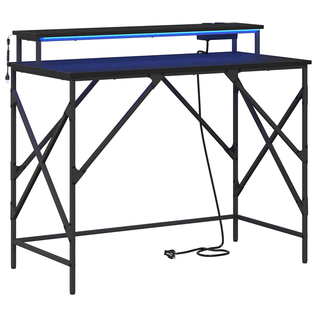 Bord Sort eg 100 x 50 x 86,5 cm Konstrueret træ