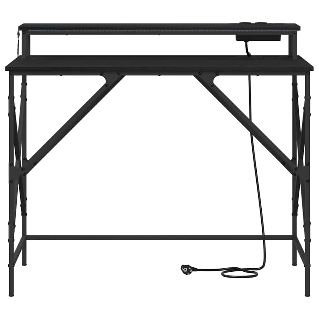 Bord Sort eg 100 x 50 x 86,5 cm Konstrueret træ
