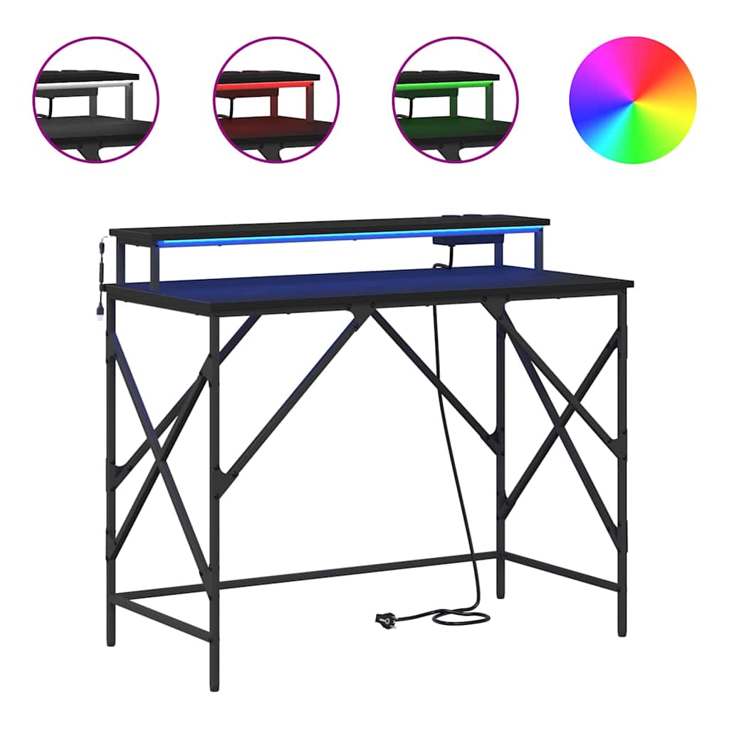 Bord Sort eg 100 x 50 x 86,5 cm Konstrueret træ