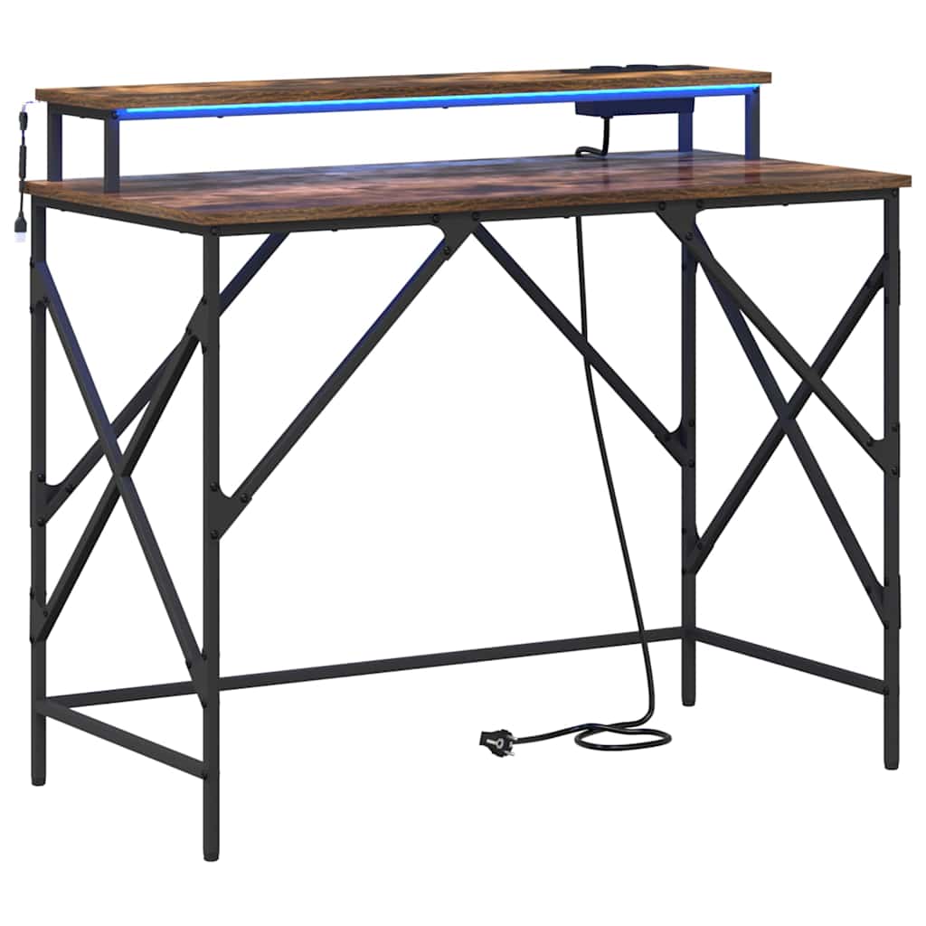 Bord Røget eg 100 x 50 x 86,5 cm Konstrueret træ
