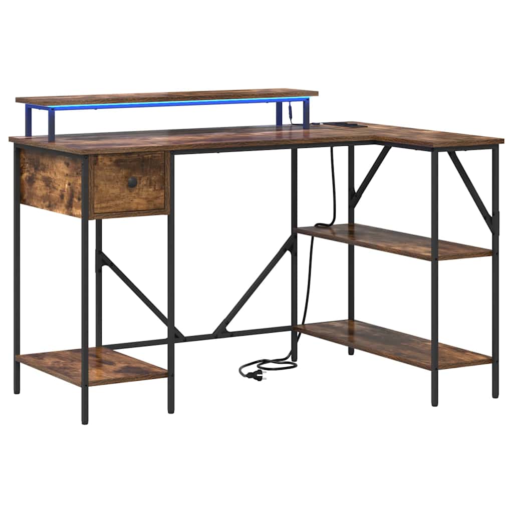Bord Røget eg 120 x 79 x 86,5 cm Konstrueret træ