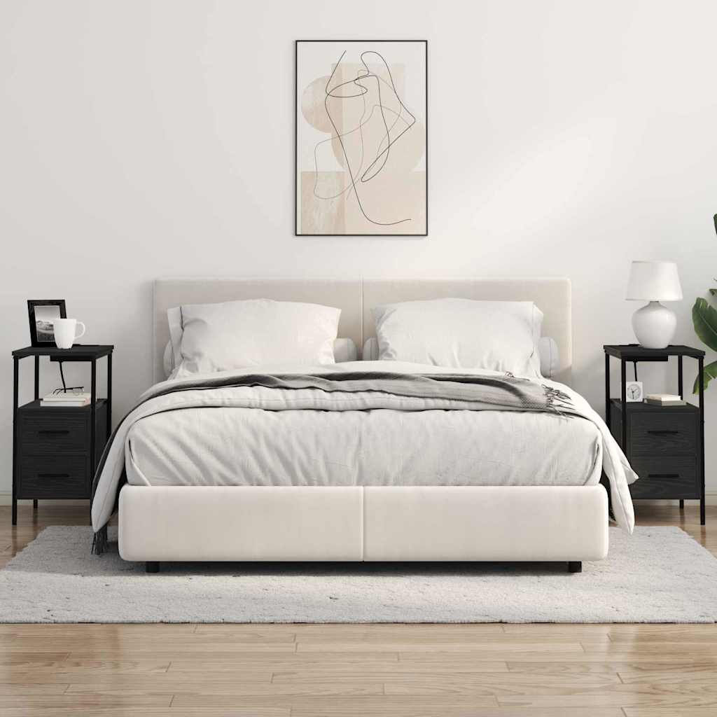 Natskab 2 stk. Sort eg 30 x 48 x 61 cm Konstrueret træ