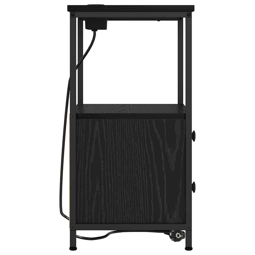 Natskab Sort eg 40 x 31 x 60 cm Konstrueret træ