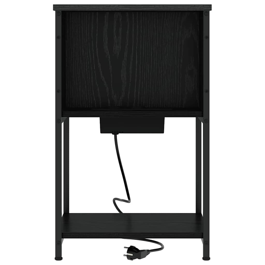 Natskab 2 stk. Sort eg 38 x 31 x 61 cm Konstrueret træ