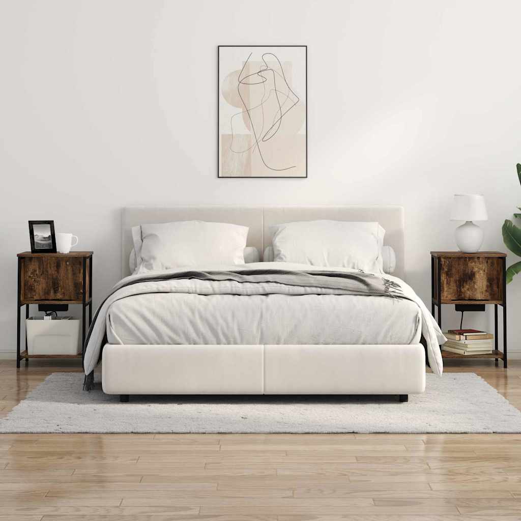 Natskab 2 stk. Røget eg 38 x 31 x 61 cm Konstrueret træ