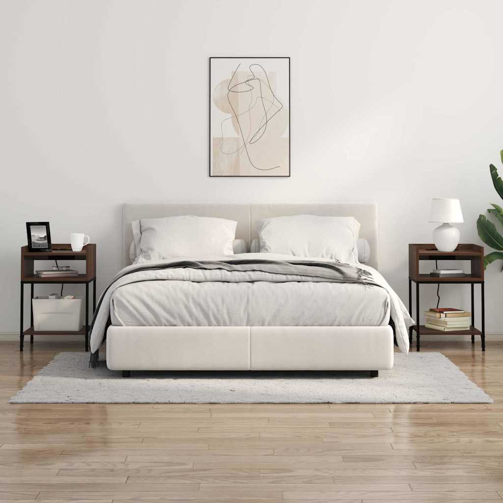 Natskab 2 stk. Brun eg 40 x 40 x 61 cm Konstrueret træ