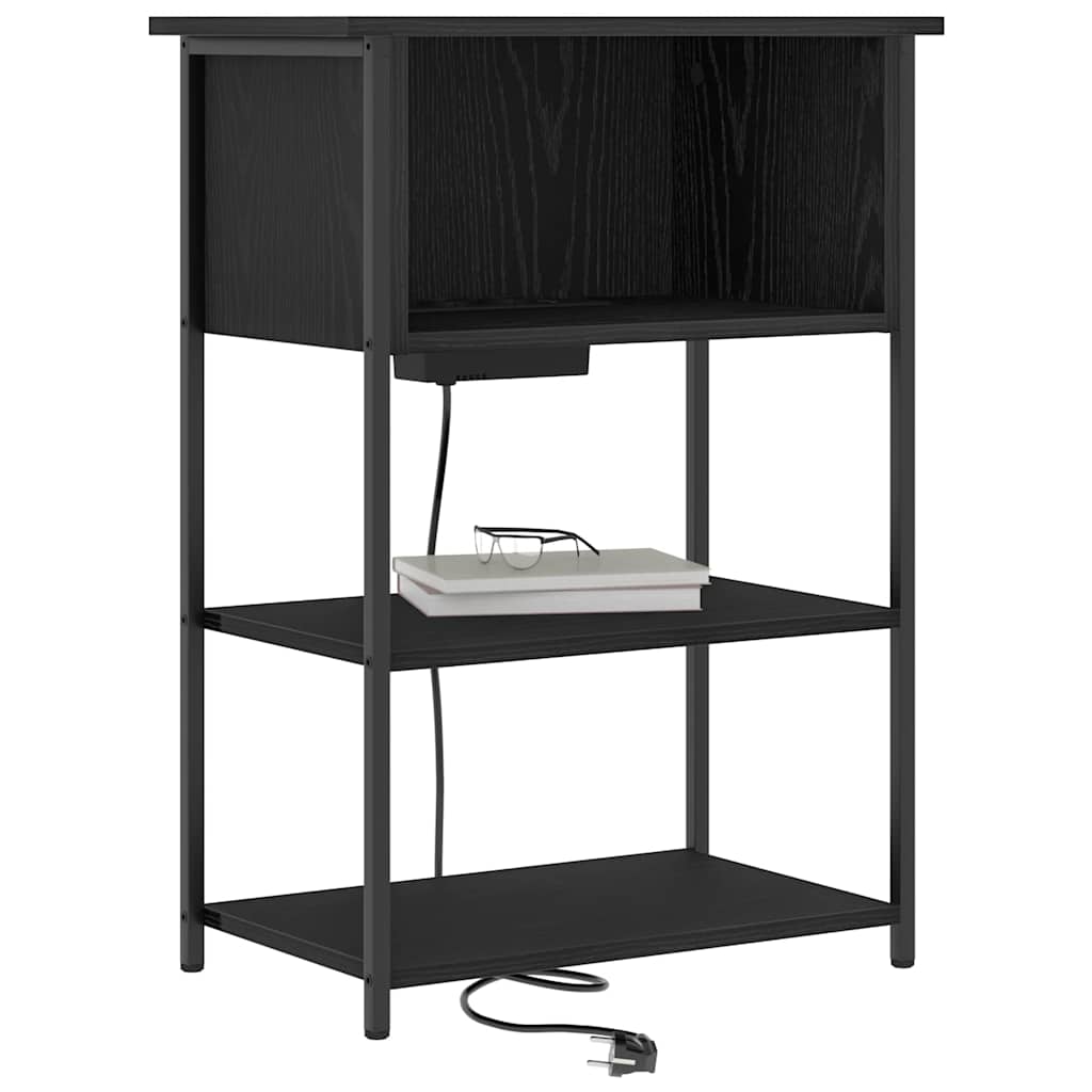 Natskab Sort eg 55 x 31 x 76 cm Konstrueret træ