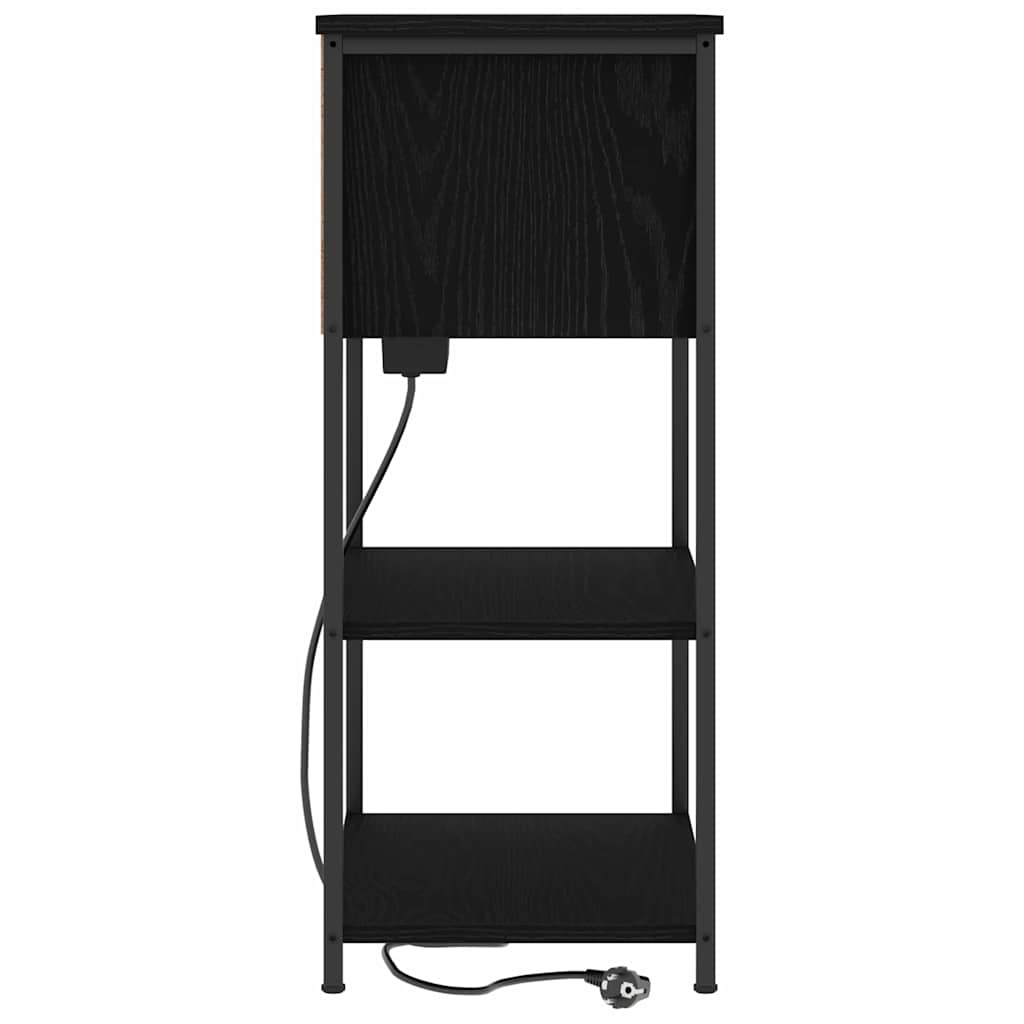 Natskab Sort eg 55 x 31 x 76 cm Konstrueret træ