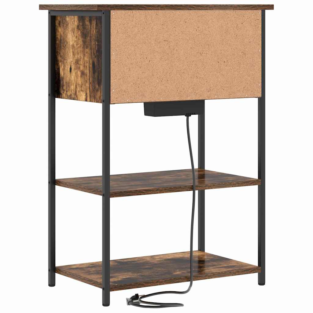 Natskab Røget eg 55 x 31 x 76 cm Konstrueret træ