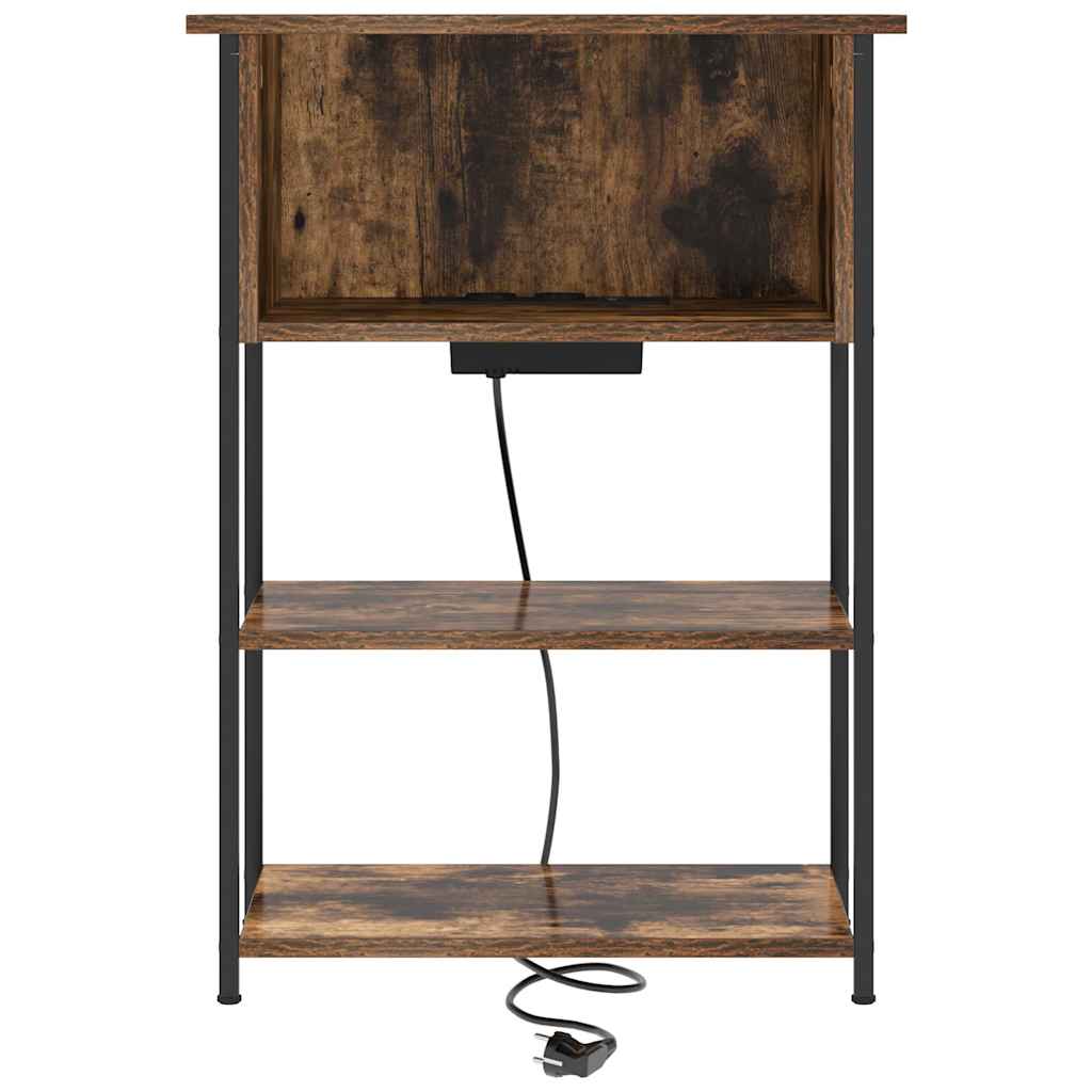 Natskab Røget eg 55 x 31 x 76 cm Konstrueret træ